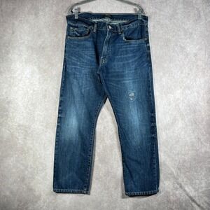 Polo Ralph Lauren Hampton Relaxed Straight Jeans Mens 36X30 Blue‎ Denim Preppy